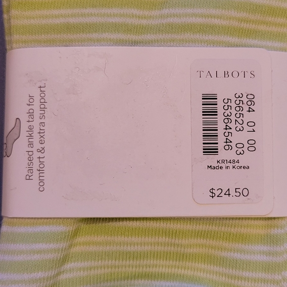 Talbots 3-Pack True Comfort Women’s Ankle Socks including Stripes & Solids - Picture 5 of 5